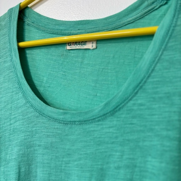 🎉4/30$🎉 Vintage Y2K Garage Green Ribbed Long Sleeve Blouse – Medium 💚 - Picture 2 of 5